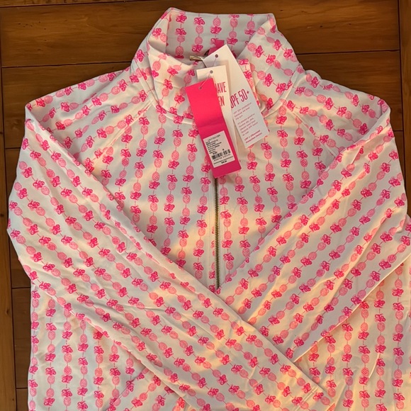Vineyard Vines Pink and White Zip-Up Jacket - Picture 3 of 3